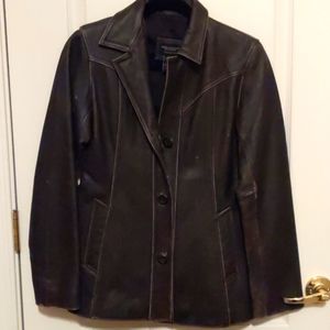 Vintage American Eagle Outfitters Leather Jacket Ladies Size XS